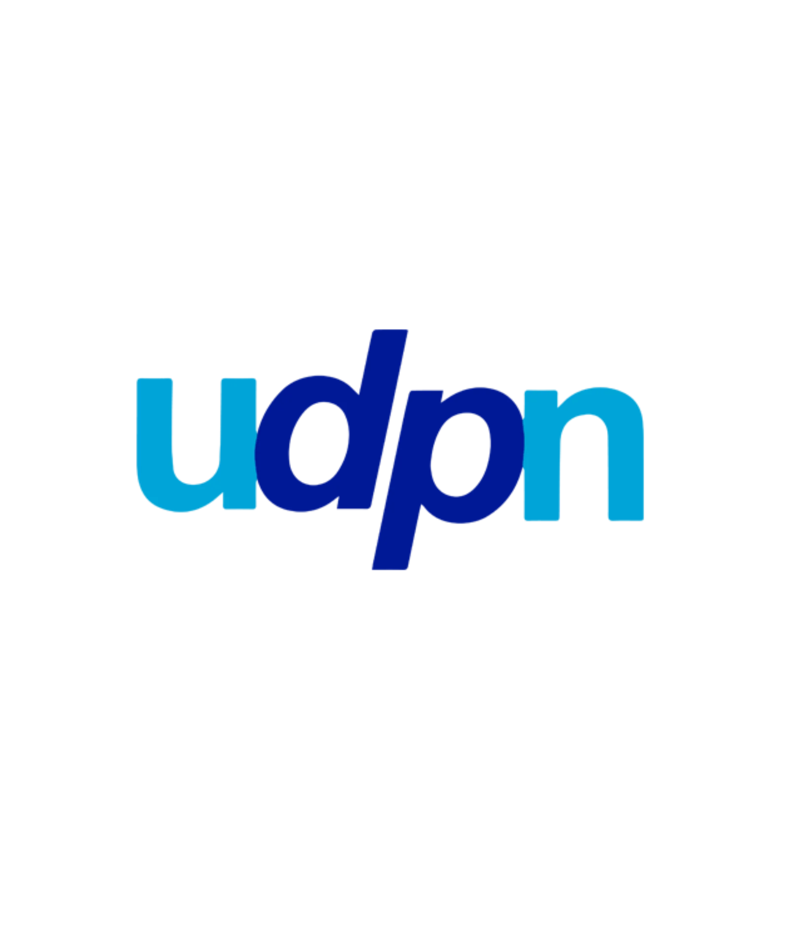 UDPN Logo Dieses Bild zeigt das Logo des Universal Digital Payments Network (UDPN). Das Logo besteht aus den Kleinbuchstaben „udpn“ mit einem Farbverlauf, der von einem helleren Blau auf der linken Seite zu einem dunkleren Blau auf der rechten Seite übergeht. Das Design ist einfach und modern und spiegelt die digitale und innovative Natur des UDPN wider.