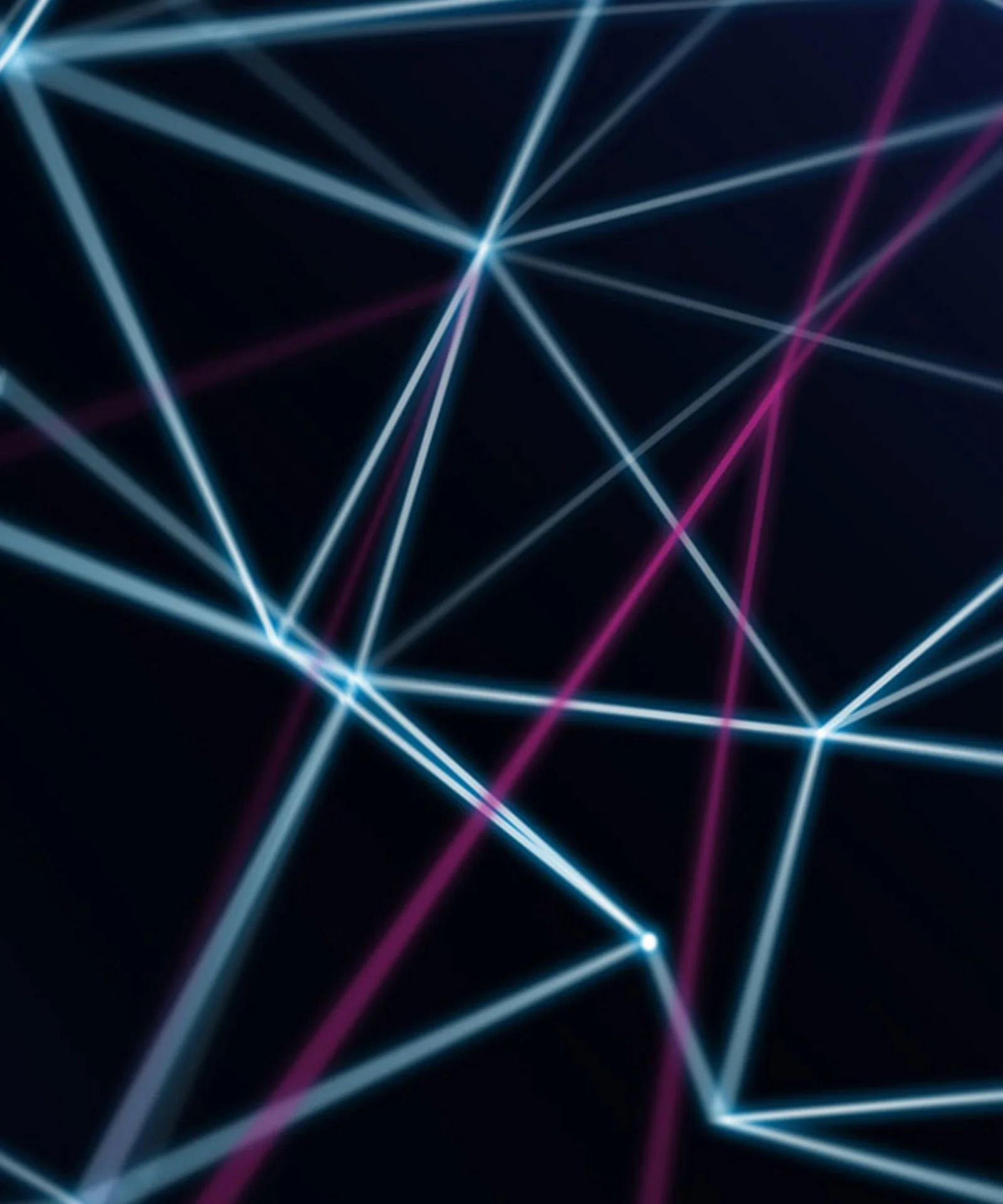 Blockchain Technology Network Abstract representation of a digital network with interconnected nodes and lines, symbolizing the blockchain technology and its decentralized structure.