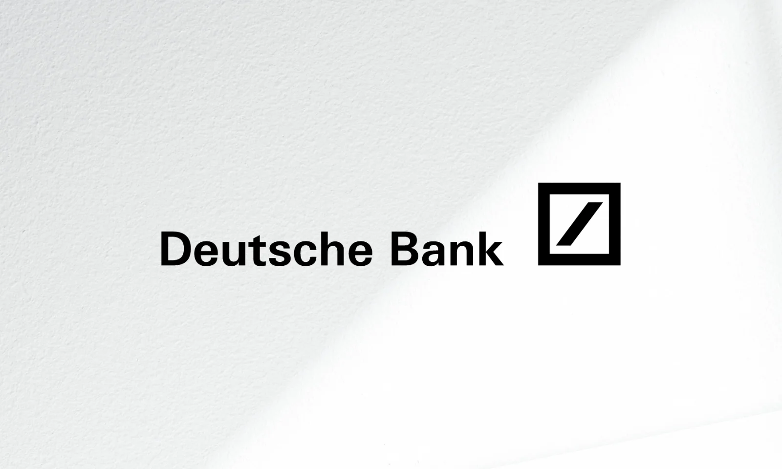 Logo of Deutsche Bank featuring blue text and a stylised blue square emblem.